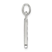 Sterling Silver White CZ Letter I Initial Pendant view 2