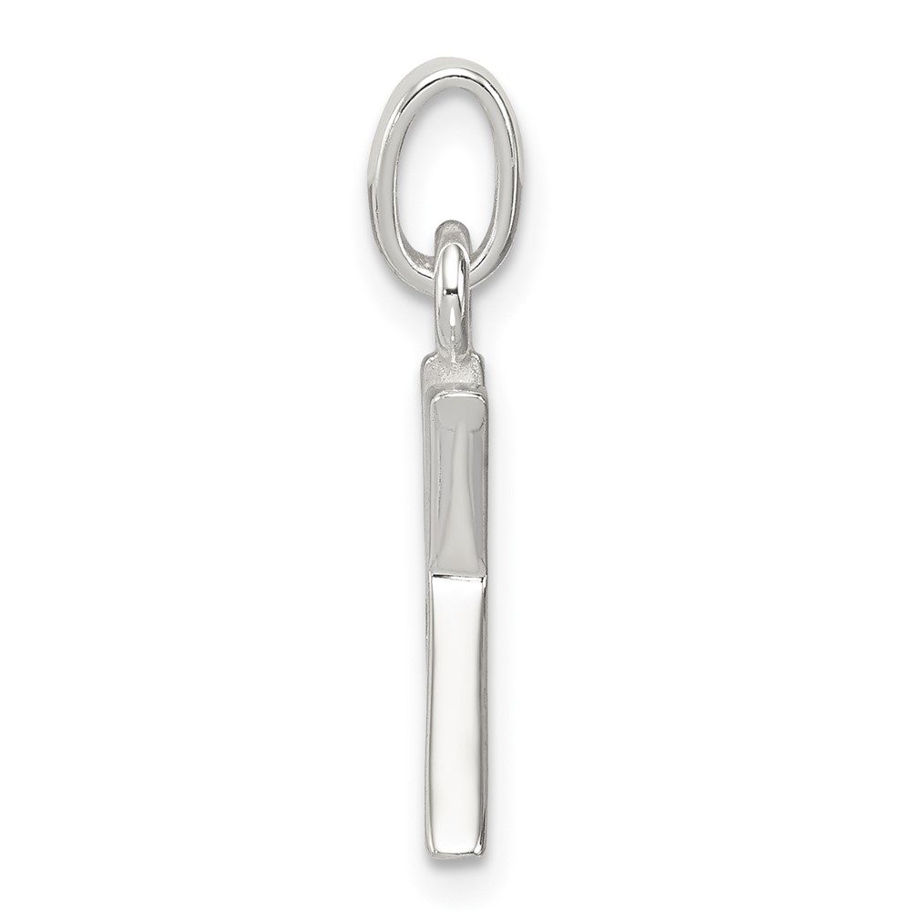 Sterling Silver White CZ Letter K Initial Pendant (QC6716K)