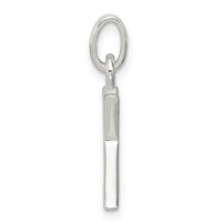 Sterling Silver White CZ Letter K Initial Pendant view 2