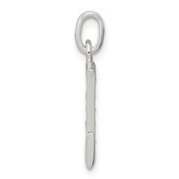 Sterling Silver White CZ Letter L Initial Pendant view 2