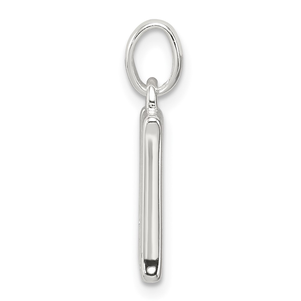 Sterling Silver White CZ Letter M Initial Pendant (QC6716M)