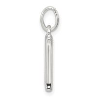 Sterling Silver White CZ Letter M Initial Pendant view 2