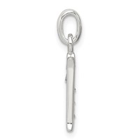 Sterling Silver White CZ Letter N Initial Pendant view 2