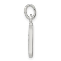Sterling Silver White CZ Letter W Initial Pendant view 2