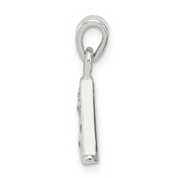 Sterling Silver CZ Letter a Initial Pendant view 2