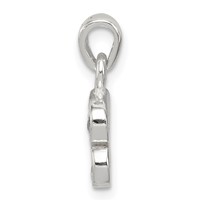Sterling Silver CZ Letter B Initial Pendant view 2