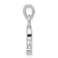 Sterling Silver CZ Letter C Initial Pendant view 2