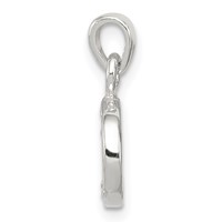 Sterling Silver CZ Letter D Initial Pendant view 2