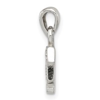 Sterling Silver CZ Letter F Initial Pendant view 2