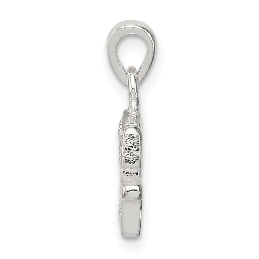 Sterling Silver CZ Letter G Initial Pendant (QC6717G)