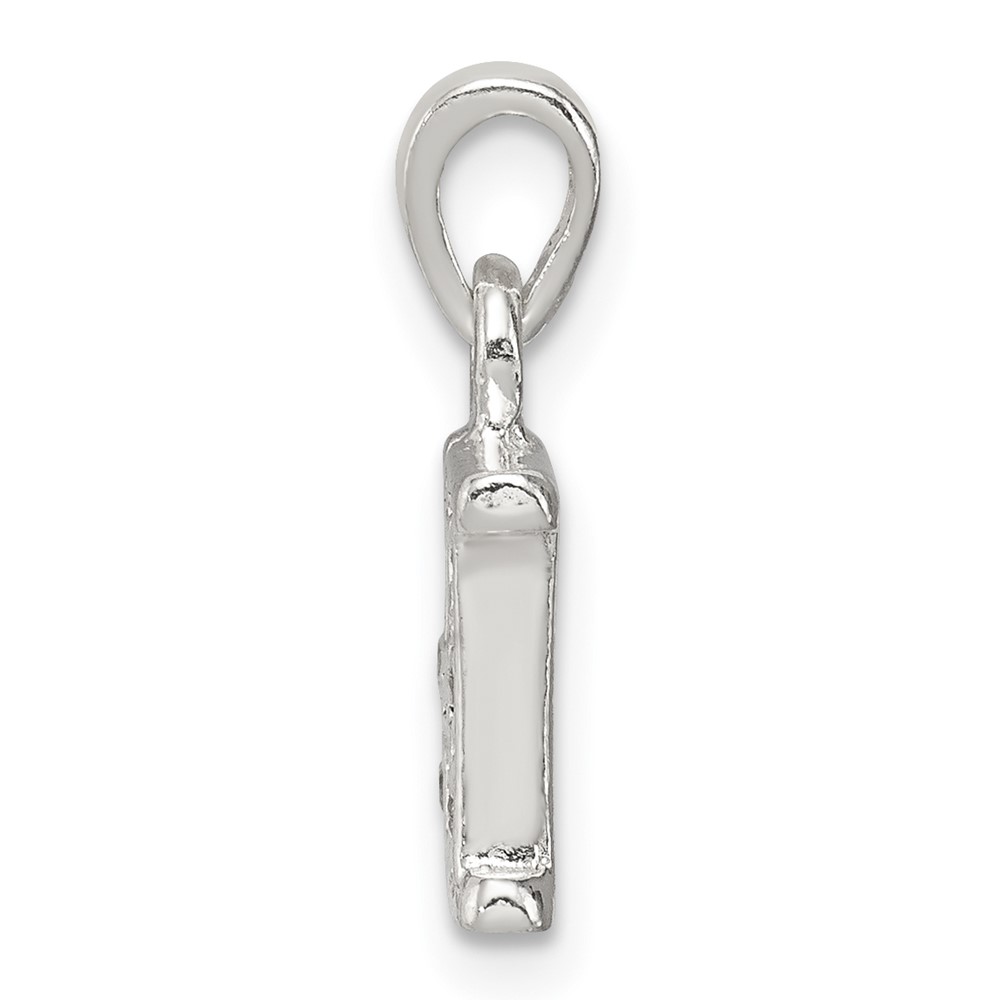 Sterling Silver CZ Letter H Initial Pendant (QC6717H)