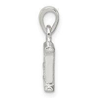 Sterling Silver CZ Letter H Initial Pendant view 2