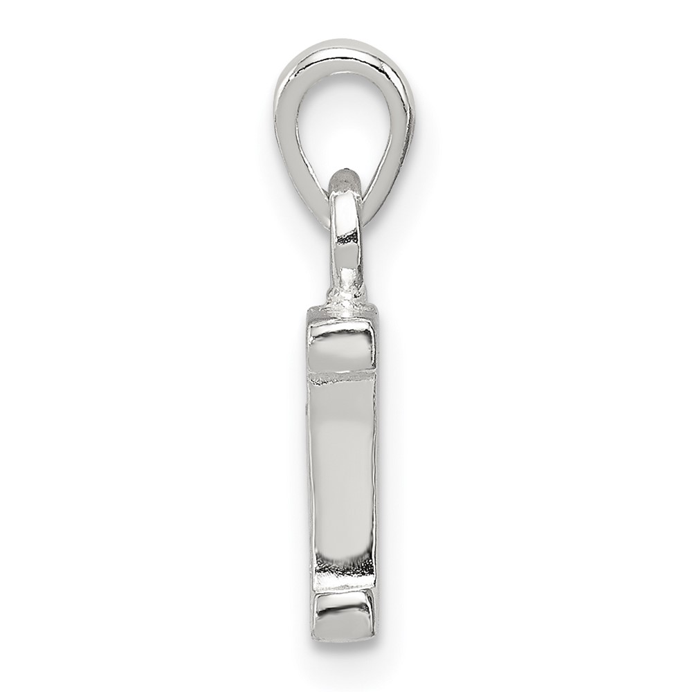 Sterling Silver CZ Letter I Initial Pendant (QC6717I)