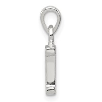 Sterling Silver CZ Letter I Initial Pendant view 2