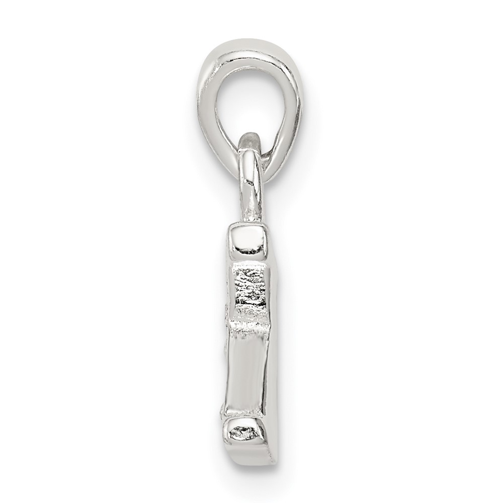 Sterling Silver CZ Letter K Initial Pendant (QC6717K)