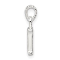 Sterling Silver CZ Letter M Initial Pendant view 2