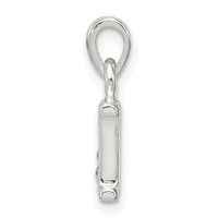Sterling Silver CZ Letter N Initial Pendant view 2