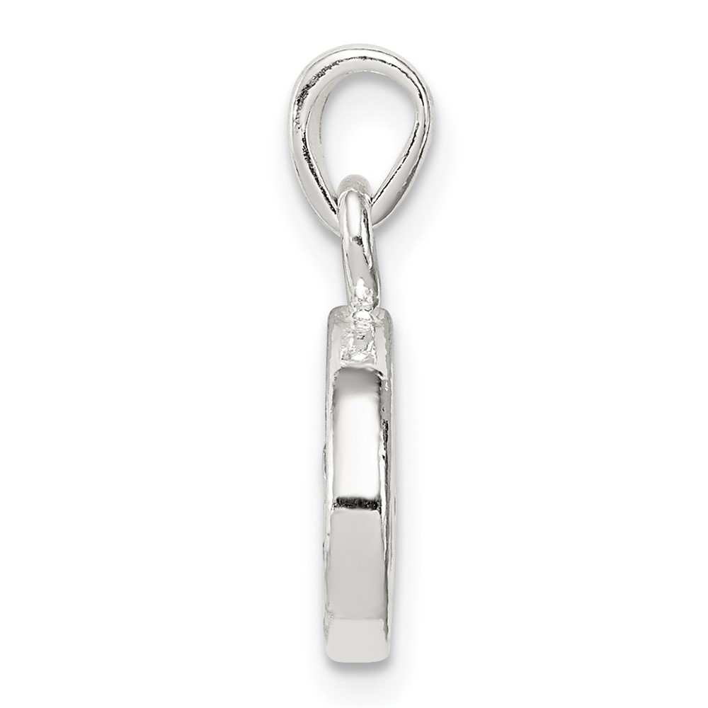 Sterling Silver CZ Letter O Initial Pendant (QC6717O)