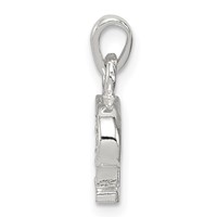 Sterling Silver CZ Letter P Initial Pendant view 2