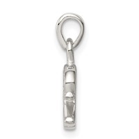 Sterling Silver CZ Letter R Initial Pendant view 2
