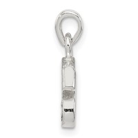 Sterling Silver CZ Letter S Initial Pendant view 2