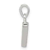Sterling Silver CZ Letter V Initial Pendant view 2