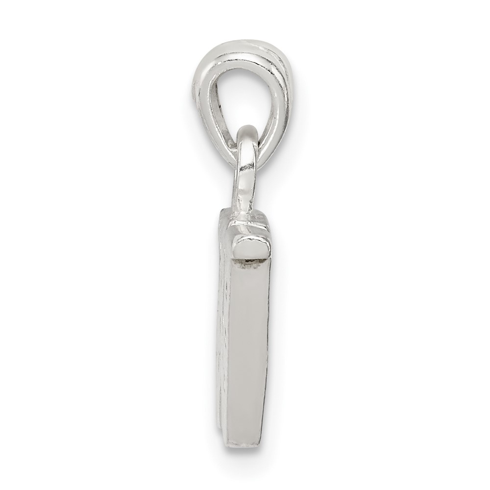 Sterling Silver CZ Letter W Initial Pendant (QC6717W)
