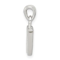 Sterling Silver CZ Letter W Initial Pendant view 2