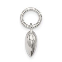 Sterling Silver Puff Heart Charm view 2