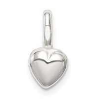 Sterling Silver Puffed Heart Charm view 1
