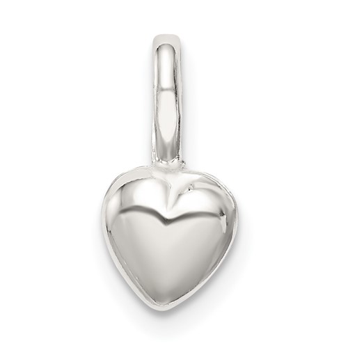 Sterling Silver Puffed Heart Charm