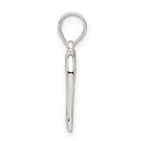 Sterling Silver Polished Fancy Open Heart Pendant view 2