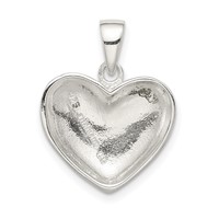 Sterling Silver Polished Heart Pendant view 4