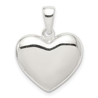 Sterling Silver Polished Heart Pendant view 1