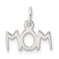 Sterling Silver Polished Mom Charm view 4