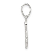 Sterling Silver Polished WE Heart You Mom Pendant view 2