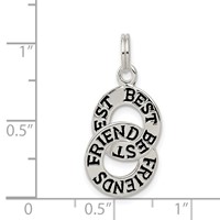 Sterling Silver Best Friends Charm view 3
