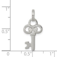 Sterling Silver Key Charm view 3