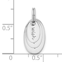 Sterling Silver Polished Wish True Love Charm view 3