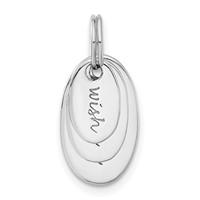 Sterling Silver Polished Wish True Love Charm view 1