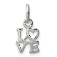 Sterling Silver Love Charm view 1