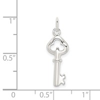 Sterling Silver Key Charm view 3