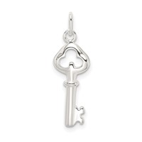 Sterling Silver Key Charm view 1