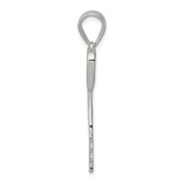 Sterling Silver Polished Key Pendant view 2