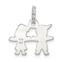 Sterling Silver Polished Boy and Girl Charm view 4