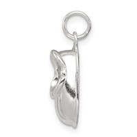 Sterling Silver Polished Shoe Charm view 2