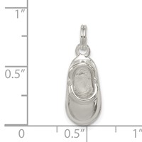 Sterling Silver Polished Shoe Charm view 3