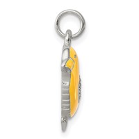 Sterling Silver Preciosa Crystal Enameled Yellow Baby Chick Charm view 2