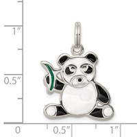 Sterling Silver Enameled Panda Bear Charm view 3