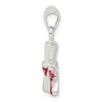 Sterling Silver Enameled Diploma Charm view 2